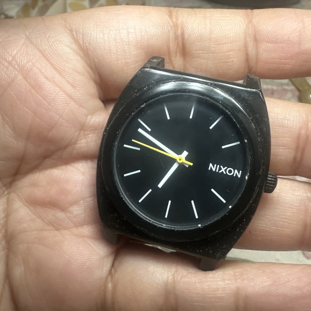 Working Nixon 40mm Men's Minimal The Time Teller P Black Watch Dial Rare